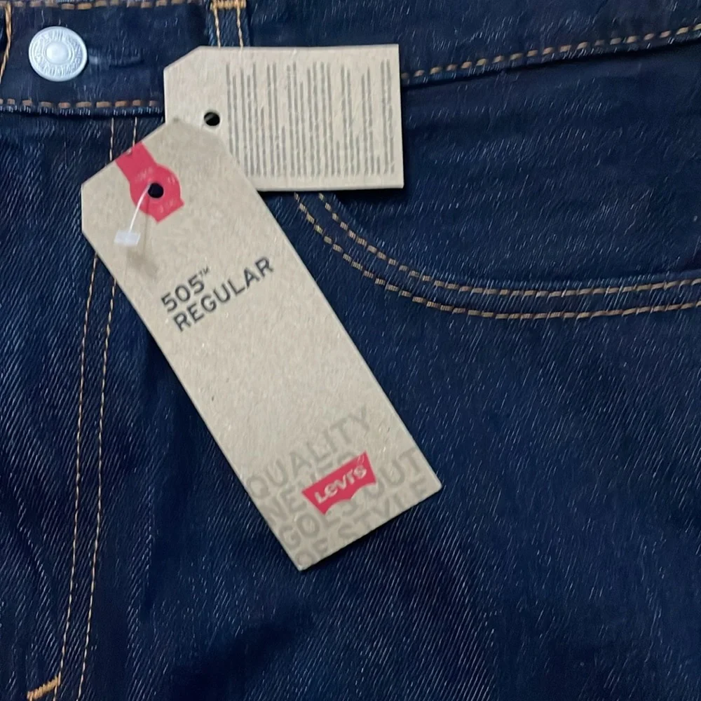Levi's 505 Regular Jeans Dark Wash‎ Size W36 L32